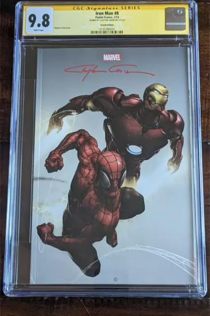 Iron Man #8 (carnage #1) CGC 9.8 Clayton Crain Signed Panini French Edition Rare