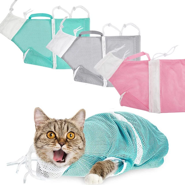 Gato Perro Baño Bolsa Fija Cordón Ajustable Mascotas Ducha Bolsas Suministros para Mascotas