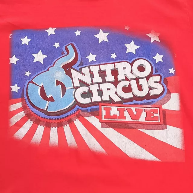Nitro Circus Live 2013 European Tour T-Shirt  | Size: Small | Red  T-shirt 2