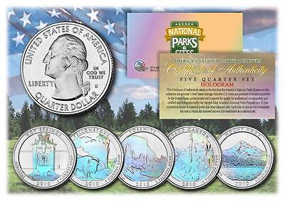 2010 Hologram National Parks America the Beautiful Coins *Set of all 5 Quarters*