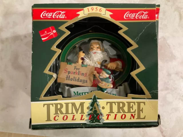 Coca Cola Trim A Tree Collection "Sparkling Holidays” 1956 Santa Ornament