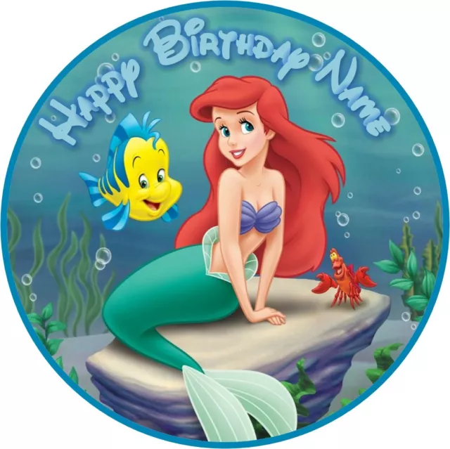THE LITTLE MERMAID Ariel Party Edible cake topper image