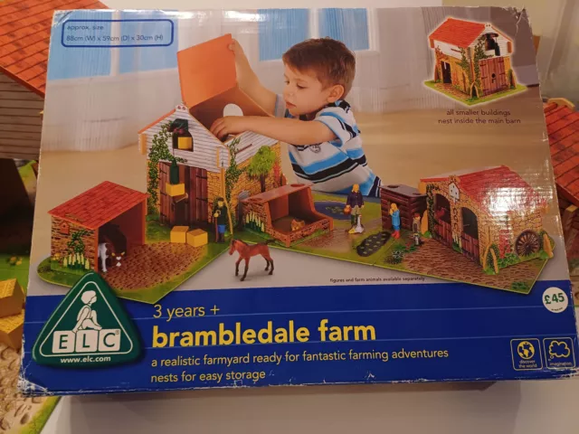 ELC WOODEN BRAMBLEDALE Farm Set Toy Boxed 52.00 PicClick UK