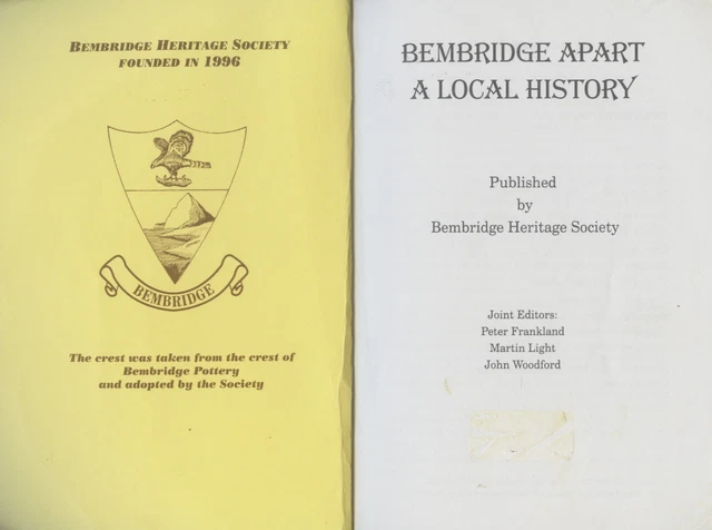 BEMBRIDGE APART A LOCAL HISTORY by  FRANKLIN, LIGHT & WOODFORD 3