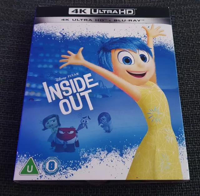 Inside Out (& Slipcover) 4K UHD & Blu Ray New Sealed UK Ultra HD Disney Pixar