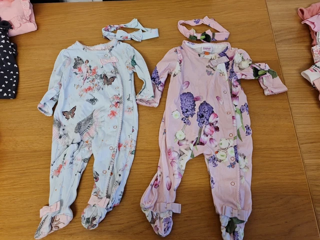 Baby Girls Huge Clothes Bundle. 86 Items Fist size, Newborn & 0-3 Months 3