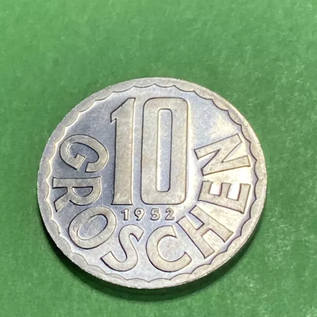 1952 Austria 10 Groschen Coin Km2878 Proof 3