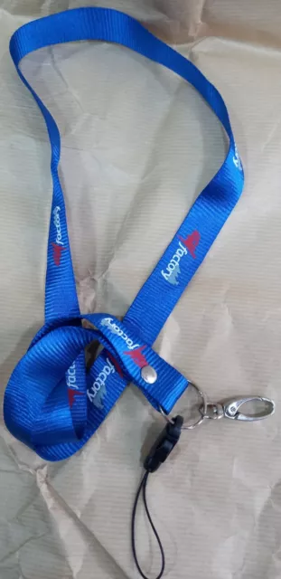 Cordon Lanière Tour de Cou Porte Badge Clés Porte clé Bleu