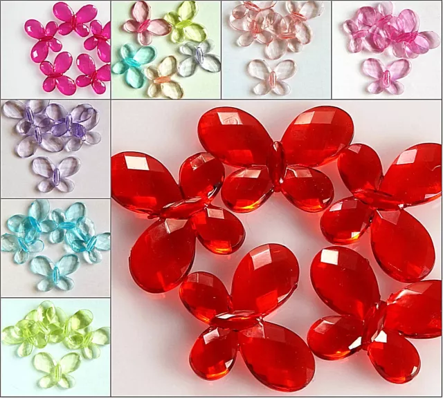 100 Mixed Colour Transparent Acrylic Faceted Teardrop Beads 8X13mm Jewelry  Make