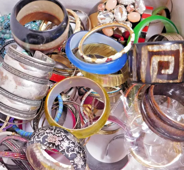 5 lbs Mixed Bracelets Bangles Lot Junk Repurpose Repair Crafts Wear