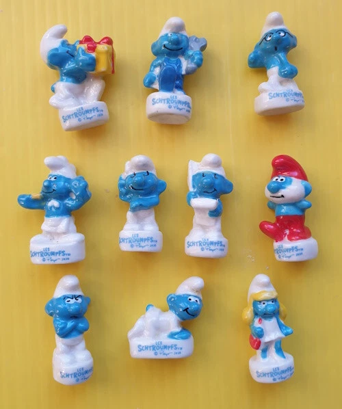 Série Complète Schtroumpfs McDonald's UK – Peluches En Boîte + Livres – 2023 – Collection