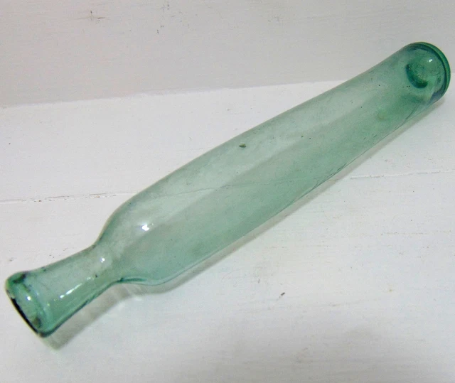 Free-Blown & Pontilled Cologne or Oil Bottle with Irregular Body c1850