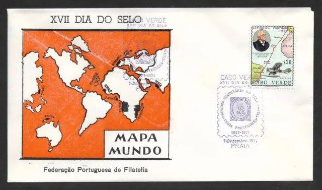 Cape Verde 1971 Portuguese India stamp centennial event cover postmark