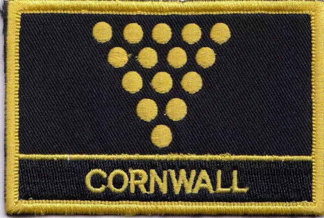 Duke of Cornwall County Flag Embroidered Patch Badge - Sew or Iron on