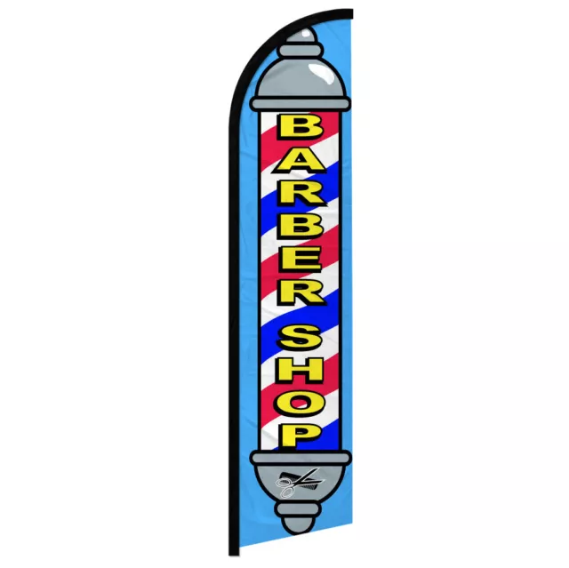 Barbershop Full Curve Windless Swooper Flag Barber Hair Cuts POLE