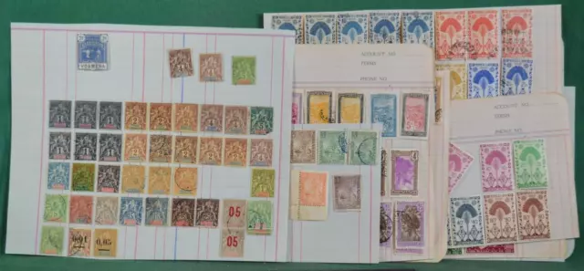 Madagascar French Colony Stamps On 17 Pages From Old Album  (Z21)