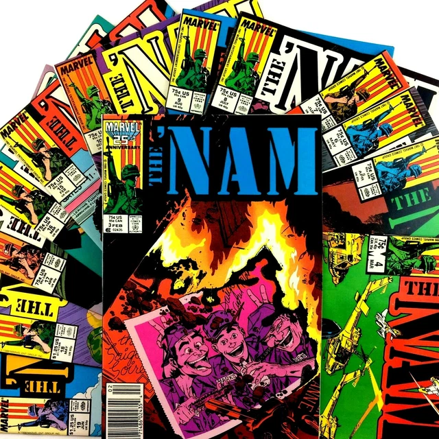 The 'Nam 13 Comic Lot Marvel War Comics Issues 3 4 5 6 7 8 9 10 15 16 17 18 19