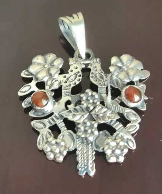 Erick's Sterling Silver Tree Of Life Pendant Taxco.925