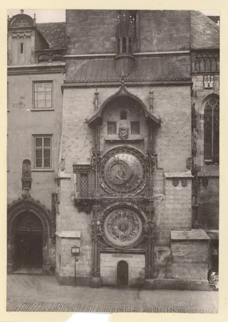 Tchécoslovaquie, Prague, Horloge astronomique de l&#039;Hôtel de Ville  Vintage