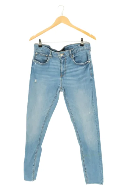 ZARA Jeans Slim Fit Damen Gr. 44 Blau Baumwolle Top Zustand