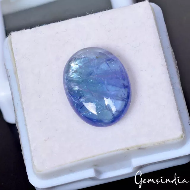 7.00 CT Natürlich Tansanit Blau Oval Cab Unbehandelt / Nicht Erhitzt