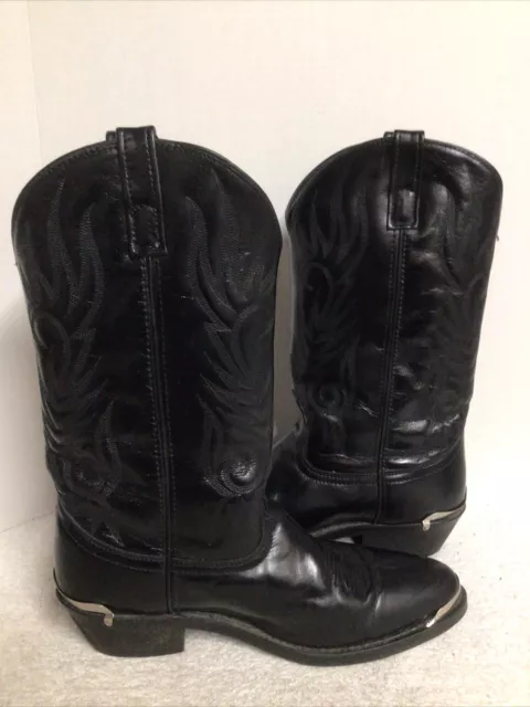 LAREDO MCCOMB COWBOY Boots Men's 12 D Black Leather Casual Western ...