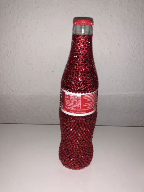 Glas Coca Cola 0,33L Flasche Coke Kristallflasche Strasssteine Coke @Luxbottles_ 3