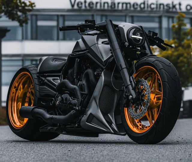 V Rod Customization HARLEY V-ROD VRSCA Black 2-Into-1 Exhaust | Pie-Cut Custom | 2002–2017 ...