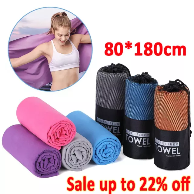 Microfibre Towel Compact Fast Drying Travel Sports Gym Beach Swimming Camping