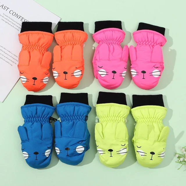 Children Boys Girls Sports Mittens Kids Ski Gloves Waterproof Thick Warm