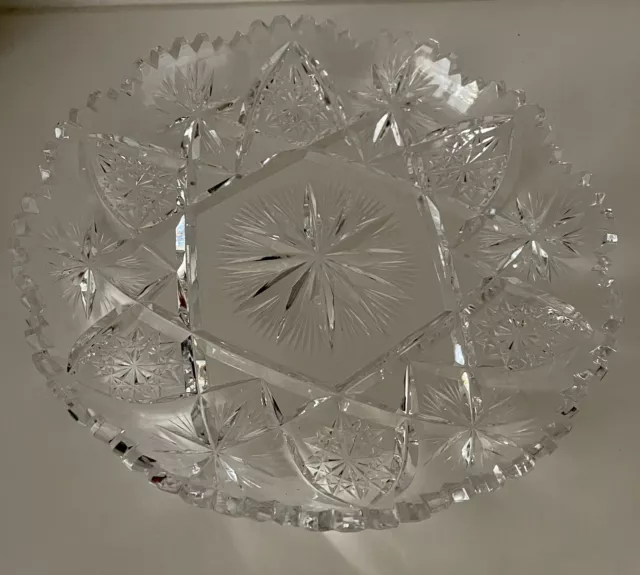 Große Schale Schüssel Bleikristall, geschliffen, ø ca. 29 cm - Vintage