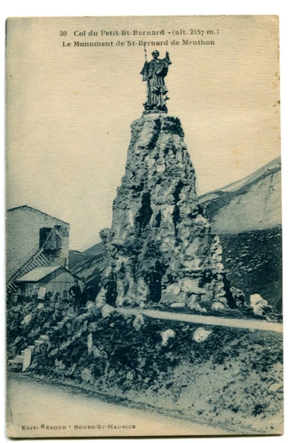 CPA 73 Savoie Col du Petit-St-Bernard Le Monument de St-Bernard de Menthon animated