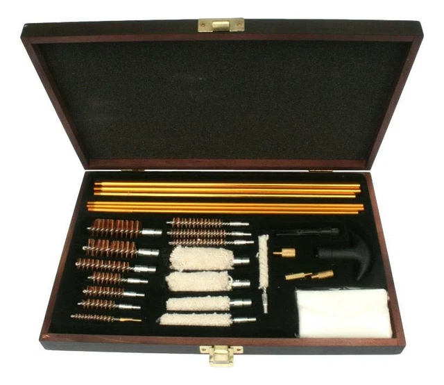 WOLF HOWLING WOODEN Shotgun Air Rifle Gun Cleaning Kit Free Engraving ...