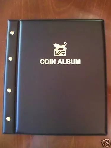 VST COIN ALBUM BLACK COLOUR with 6 Different Size PAGES - holds 283 COINS