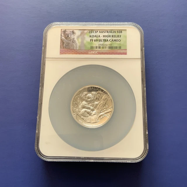 NGC Rare 2013 Australia Koala – High Relief 5oz Silver Coin PF 69 Ultra
