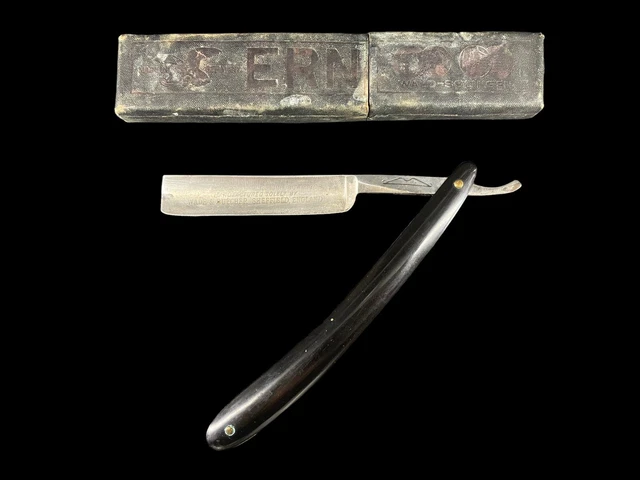 Wade Butcher Sheffield England Straighter Razor + ERN Solingen-Wald German Case