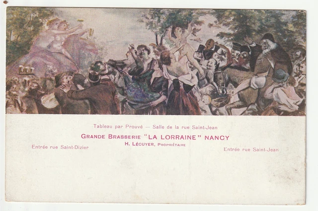 NANCY - Meurthe & Moselle - CPA 54 Grande Brasserie Lorraine rue St Jean Prouvé