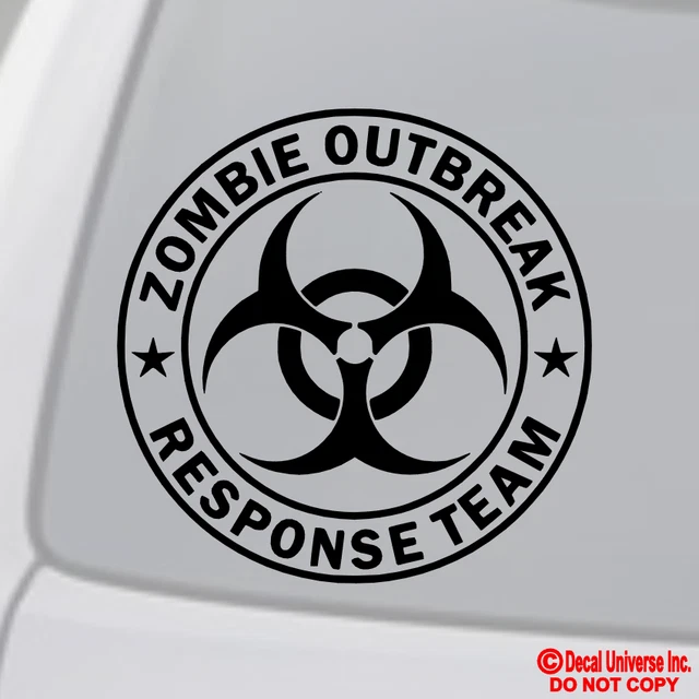 ZOMBIE OUTBREAK RESPONSE Team Biohazard Symbol Vinyl Decal Car Window