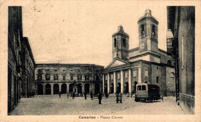 Macerata Camerino piazza Cavour Automobile Postale F. piccolo  spedita