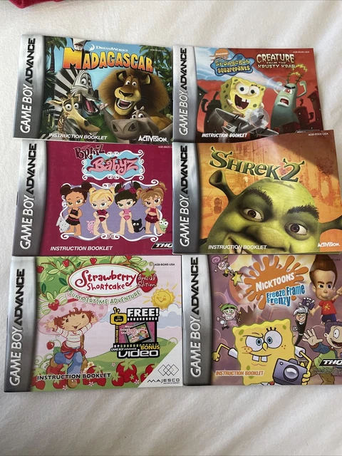 Gameboy Color and Gameboy Advance Manual Lot Authentic Original