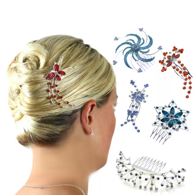 Head Jewellery Hair Combs Fashion Accessories Ladies Diamante Slide Clips Pieces