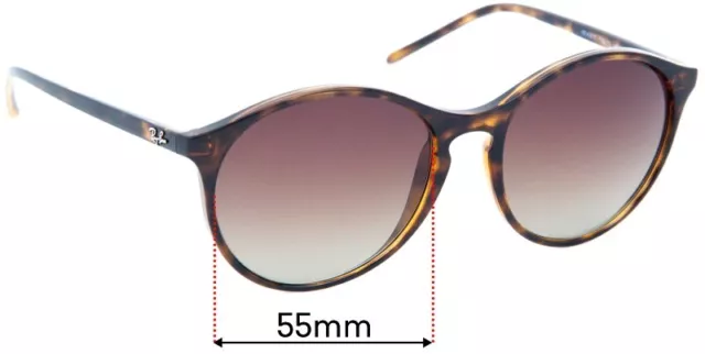 SFx Replacement Sunglass Lenses Fits Ray Ban Rb4371 - 55mm Wide