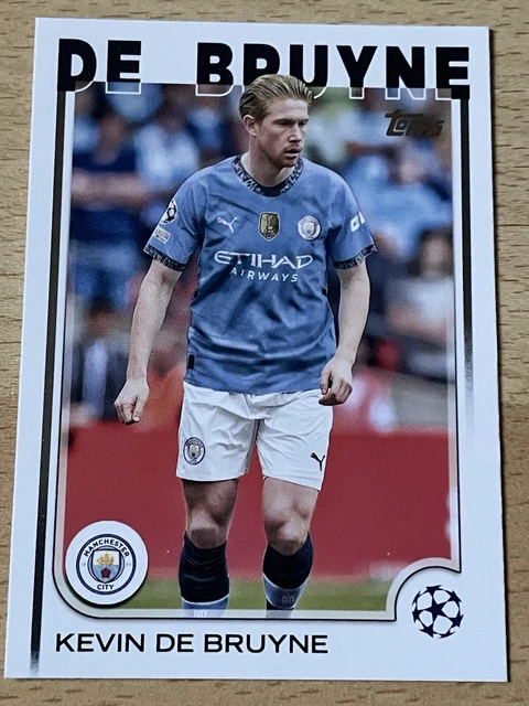 Kevin De Bruyne 2025 Topps Chrome Black Refractor Manchester United 8/10