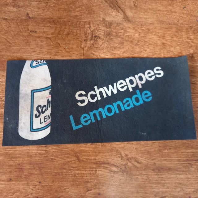 RARE VINTAGE 1960/70s SCHWEPPES LEMONADE BAR RUNNER TOWEL/MAT