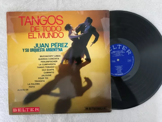 Tangos De Todo El Mundo Lp Vinilo Juan Perez Y Su Orquesta Argentina Belter