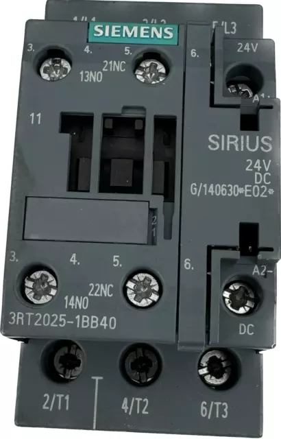 Contacteur de puissance 24V SIEMENS SIRIUS 3RT2025-1BB40