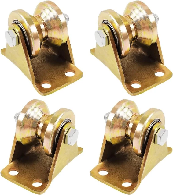 SWTYExt V-Rillen Umlenkrolle 32mm – 6 Stück, 200kg Traglast, Verzinkter Stahl – Für Seile, Tore & Co.
