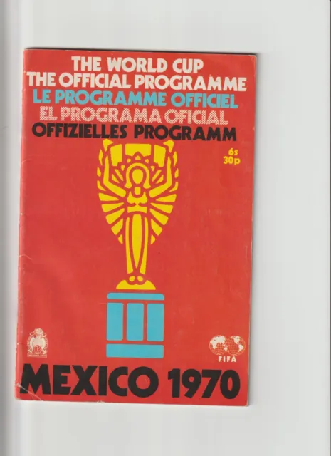 1970 World Cup Finals.Tournament Brochure.