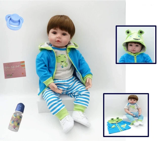 18" Reborn Baby Doll Soft Silicone Newborn Toddler Lifelike Realistic Toy Gift