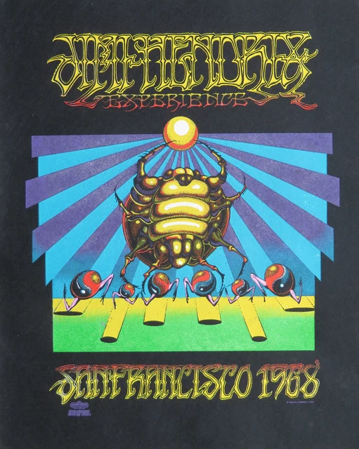 JIMI HENDRIX BG 140 Rick Griffin Winterland Productions original T-shirt print